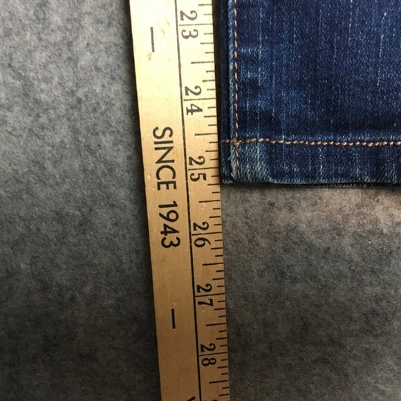 J Brand Jeans 24 Low Rise Skinny Ankle Dark Wash Distressed Made in USA Stretch - Picture 9 of 15